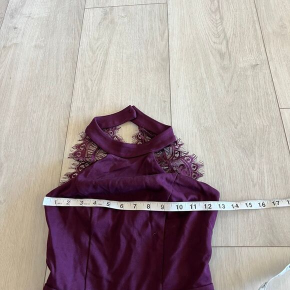 LULU'S Hometown Girl Plum Purple Lace Skater Dress Size xs - Picture 3 of 9